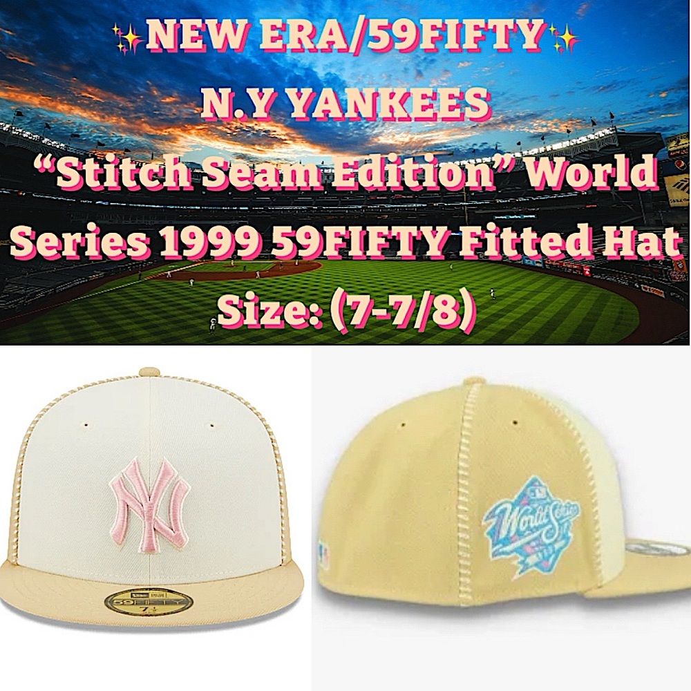 ✨NEW ERA - N.Y YANKEES “Stitch Seam Edition” World 
Series ‘99 - Fitted Hat✨NWT